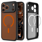 Husa pentru iPhone 17 Pro, Spigen Ultra Hybrid MagSafe (ACS10483), cenusiu;portocaliu