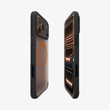 Husa pentru iPhone 17 Pro Max, Spigen Ultra Hybrid MagSafe (ACS10482), cenusiu;portocaliu