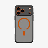 Husa pentru iPhone 17 Pro Max, Spigen Ultra Hybrid MagSafe (ACS10482), cenusiu;portocaliu