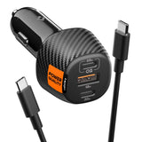 Incarcator auto Spigen Essential EV1133 (ACP09543), 3in1, USB, 2x Type-C, Incarcare rapida, Quantum Boost, E-Marker Chip, 113W, negru
