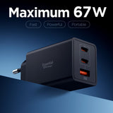 Incarcator retea Spigen Essential EE673EU (ACH09458), USB, 2x Type-C, Incarcare rapida, Quantum Boost, 67W, negru