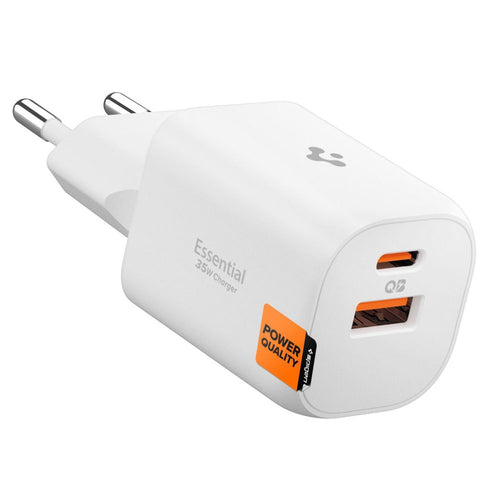 Incarcator retea Spigen Essential EE352EU (ACH09462), USB, Type-C, Incarcare rapida, Quantum Boost, 35W, alb