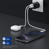 Incarcator retea Spigen Essential EE352EU (ACH09463), USB, Type-C, Incarcare rapida, Quantum Boost, 35W, negru