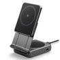 Incarcator wireless Spigen Essential EF302MOQ (ACH10399), MagSafe, Incarcare rapida, Qi2.2, Type-C, Pliabil, 25W, gri
