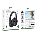 Casti wireless Acefast Wireless Headset (H10), Bluetooth 5.4, Gaming/Bass Boost Mode, Hi-Fi Drivers, 500mAh, 60hrs Playback, negru