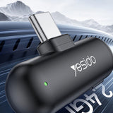 Microfon Yesido (2 pack) Microfoane lavaliera wireless (KR21), 3in1 Receiver, Type-C, AI Reducere zgomot, 98dB SNR, 2.4GHz, negru