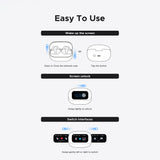 Casti wireless UGREEN Earbuds HiTune S6 ClipBuds Magic WS208 (55136), cu Display, Bluetooth 5.4, Reducere zgomot, Low Latency, alb
