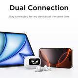 Casti wireless UGREEN Earbuds HiTune S6 ClipBuds Magic WS208 (55136), cu Display, Bluetooth 5.4, Reducere zgomot, Low Latency, alb