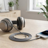 Adaptor, Techsuit Premium Cable Soundflex Ac4 Type-C to 3 5mm Jack Hi Fi Quality DAC Chip Silica Gel 1m Koff A3d2de, Gri
