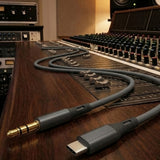 Adaptor, Techsuit Premium Cable Soundflex Ac4 Type-C to 3 5mm Jack Hi Fi Quality DAC Chip Silica Gel 1m Koff A3d2de, Gri