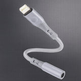 Adaptor Techsuit Premium Adaptor Cablu Soundflex (AC2), Lightning to 3.5mm Jack, Hi-Fi Quality, Silica Gel, Gri
