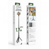 Selfie stick Acefast (E31), cu Automatic Tripod, Long Telescopic Rod, Telecomanda, 177cm, pentru 60-95mm Phones, negru