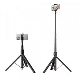 Selfie stick Acefast (E31), cu Automatic Tripod, Long Telescopic Rod, Telecomanda, 177cm, pentru 60-95mm Phones, negru