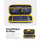 Spigen Nano Pop Pro Pouch (AGP09565), Nintendo Switch 2, pentru Accessories, 5 Pockets, Detasabil Curea de umar, Blueberry Bleumarin