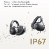 Casti wireless Baseus Bowie MC1 Pro (A0102503), Bluetooth 6.0, Hi-Res, TWS, Multipoint, Open-ear Clip-On, negru