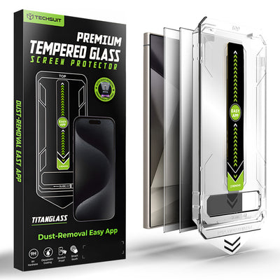 Folie de protectie pentru Samsung Galaxy S24 Ultra, Techsuit [Fingerprint Unlock Compatible] TitanGlass CrystalHD (2 pack)