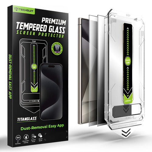 Folie de protectie pentru Samsung Galaxy S24 Ultra, Techsuit [Fingerprint Unlock Compatible] TitanGlass CrystalHD (2 pack)