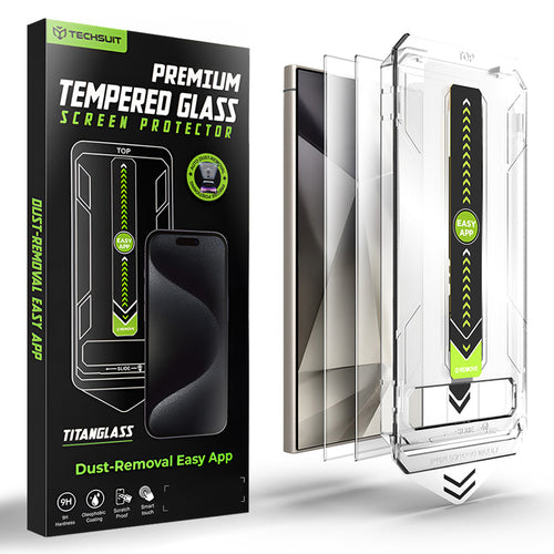 Folie de protectie pentru Samsung Galaxy S24 Ultra, Techsuit [Fingerprint Unlock Compatible] TitanGlass CrystalHD (2 pack)