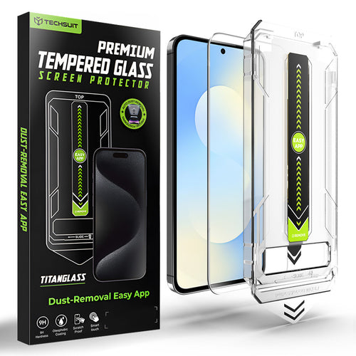 Folie de protectie pentru Samsung Galaxy S25 FE, Techsuit [Fingerprint Unlock Compatible] TitanGlass CrystalHD