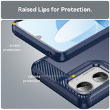 Husa pentru Motorola Moto G06, Techsuit Carbon Silicone, albastru