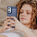 Husa pentru Motorola Moto G06, Techsuit Carbon Silicone, albastru