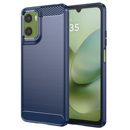Husa pentru Motorola Moto G06, Techsuit Carbon Silicone, albastru