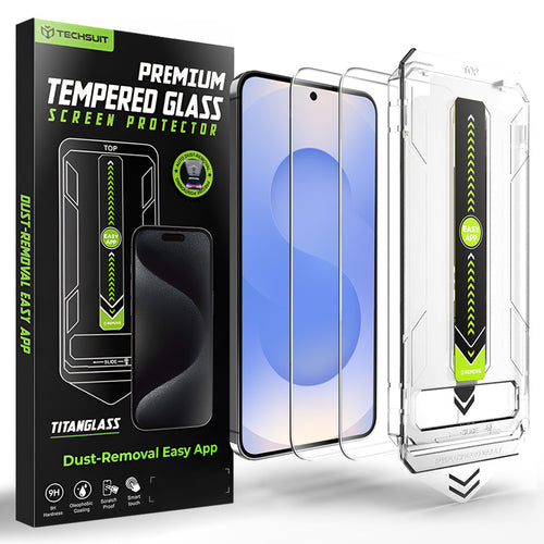 Folie de protectie pentru Samsung Galaxy S24, Techsuit [Fingerprint Unlock Compatible] TitanGlass CrystalHD (2 pack)