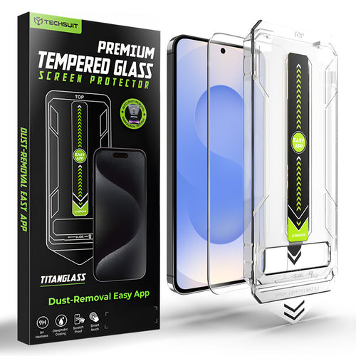 Folie de protectie pentru Samsung Galaxy S24, Techsuit [Fingerprint Unlock Compatible] TitanGlass CrystalHD