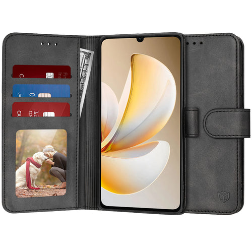 Husa pentru Realme Note 70T, Techsuit Diary Book, negru