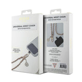 Guess Hand Strap Saffiano 4G Charm (GUOUCHSAMC4P), Universal, Saffiano Eco-Leather, Negru