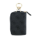 Guess Cable Pouch 4G Triangle (GUABP4DPTK), pentru Travel, cu Snap Hook, High-Quality Eco-Leather, Negru