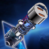 Incarcator auto Yesido Mini Incarcator auto (Y69), Dual port Type-C, PD30W, Aliaj aluminiu, Incarcare rapida, negru