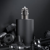 Incarcator auto Yesido Mini Incarcator auto (Y69), Dual port Type-C, PD30W, Aliaj aluminiu, Incarcare rapida, negru