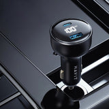 Incarcator auto Havit (CC100W), USB, Type-C, PD100W, PC, cu Afisaj digital, negru