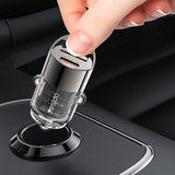 Incarcator auto Yesido Hidden Incarcator auto (Y68), Dual port USB-A + Type-C, PD30W, Aliaj aluminiu, Incarcare rapida, negru