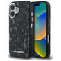 Husa pentru iPhone 16, Karl Lagerfeld IML Leopard Pattern MagSafe (KLHMP16SHDLEOICK), negru