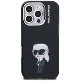 Husa pentru iPhone 16 Pro Max, Karl Lagerfeld IML Aquarelle Karl & Logo MagSafe (KLHCP16XHMKIAQK), cenusiu