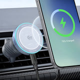 Suport auto UGREEN cu Wireless Charging (W758), MagSafe, Incarcare rapida, Qi2, pentru Grila ventilatie, 25W, Secure Grip, albastru