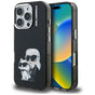 Husa pentru iPhone 16 Pro Max, Karl Lagerfeld IML Aquarelle Karl & Choupette (KLHCP16XHMKCAQK), bleu