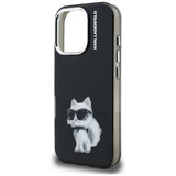 Husa pentru iPhone 16 Pro Max, Karl Lagerfeld IML Aquarelle Choupette Logo (KLHCP16XHMCHAQK), auriu