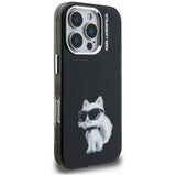 Husa pentru iPhone 16 Pro Max, Karl Lagerfeld IML Aquarelle Choupette Logo (KLHCP16XHMCHAQK), auriu