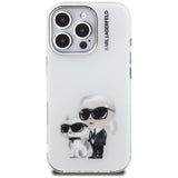 Husa pentru iPhone 16 Pro, Karl Lagerfeld IML Aquarelle Karl & Choupette (KLHCP16LHMKCAQH), bordo