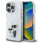 Husa pentru iPhone 16 Pro, Karl Lagerfeld IML Aquarelle Karl & Choupette (KLHCP16LHMKCAQH), bordo