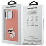 Husa pentru iPhone 16 Pro, Karl Lagerfeld IML Aquarelle Choupette Logo (KLHCP16LHMCHAQP), bej