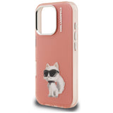 Husa pentru iPhone 16 Pro, Karl Lagerfeld IML Aquarelle Choupette Logo (KLHCP16LHMCHAQP), bej