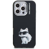 Husa pentru iPhone 16 Pro, Karl Lagerfeld IML Aquarelle Choupette Logo (KLHCP16LHMCHAQK), auriu