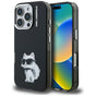 Husa pentru iPhone 16 Pro, Karl Lagerfeld IML Aquarelle Choupette Logo (KLHCP16LHMCHAQK), auriu