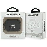 Husa casti pentru AirPods Pro 3, Karl Lagerfeld Silicone Choupette Head 3d Klap3runchk, negru