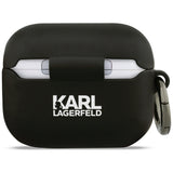 Husa casti pentru AirPods Pro 3, Karl Lagerfeld Silicone Karl Choupette Head 3d Klap3runkc, negru