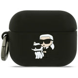 Husa casti pentru AirPods Pro 3, Karl Lagerfeld Silicone Karl Choupette Head 3d Klap3runkc, negru